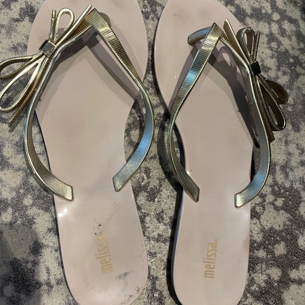 Melissa bow flip flops
